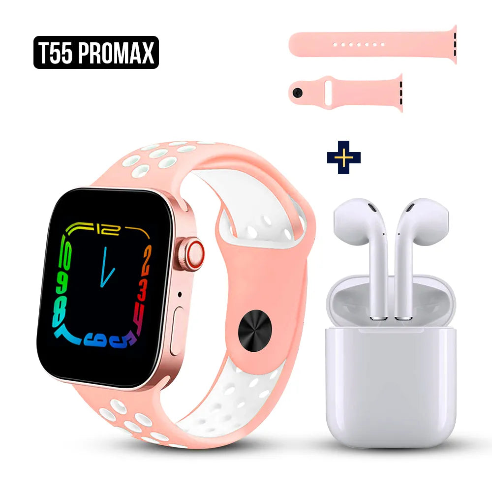 COMBO SMARTWATCH T55 PRO MAX + AUDIFONOS PRO + 1 CORREA DE REGALO - CIERRE DE LA TIENDA - PAGO CONTRA ENTREGA ENVÍO GRATIS